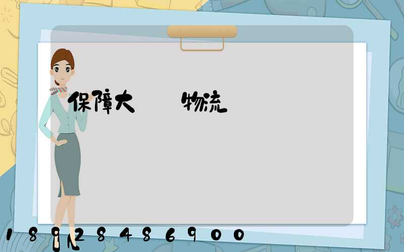 保障大飛機物流運輸