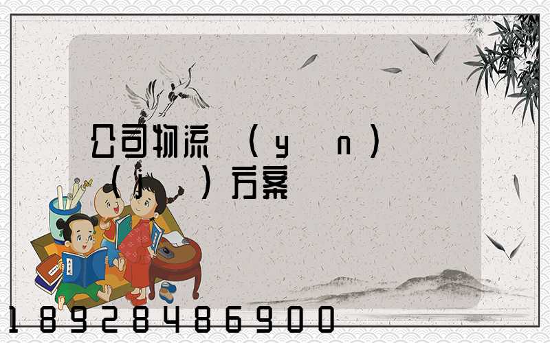 公司物流運(yùn)輸審計(jì)方案