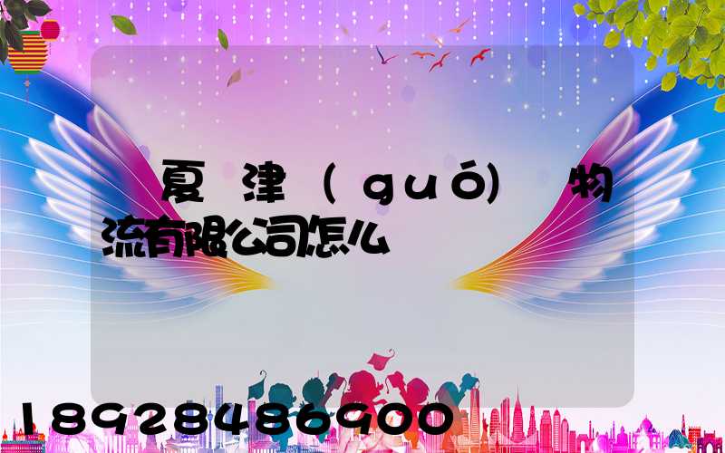 寧夏寧津國(guó)際物流有限公司怎么樣
