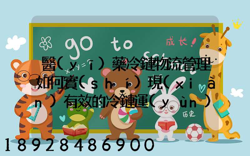 醫(yī)藥冷鏈物流管理如何實(shí)現(xiàn)有效的冷鏈運(yùn)輸